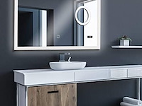 Led badkamerspiegel 100x60 cm met aanraaksensor, instelbare verlichting aquamarin - afbeelding 1 van  3