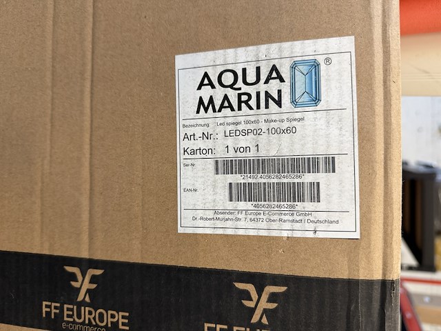 Led badkamerspiegel 100x60 cm met aanraaksensor, instelbare verlichting aquamarin - afbeelding 3 van  3