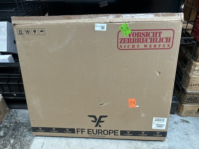 Led badkamerspiegel 100x80 cm dimbaar, anticondensfunctie aqua marin, ledsp05-100x80 - afbeelding 2 van  3