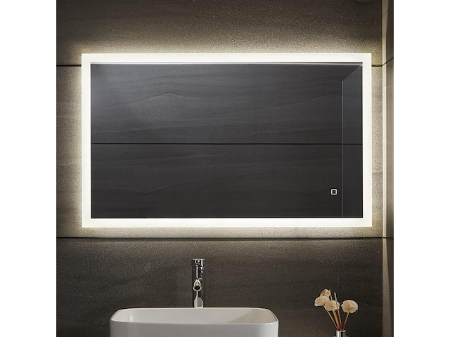 Led badkamerspiegel 120x60 cm aquamarin, ledsp06-120x60 - afbeelding 1 van  3