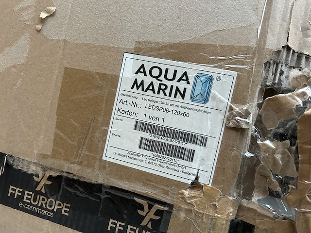 Led badkamerspiegel 120x60 cm aquamarin, ledsp06-120x60 - afbeelding 3 van  3