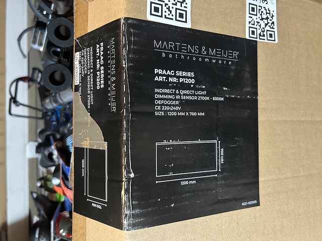 Led badkamerspiegel 120x70 cm, martens & meijer, p1200 - afbeelding 2 van  2