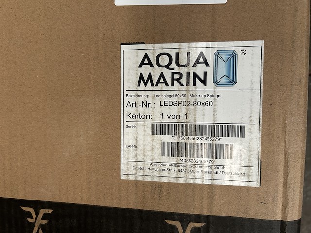 Led badkamerspiegel 80x60, aquamarin, ledsp02-80x60 - afbeelding 2 van  2