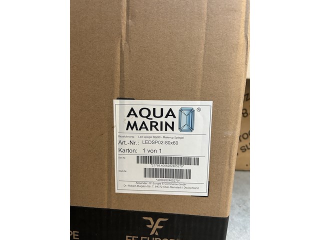 Led badkamerspiegel 80x60 cm aquamarin, ledsp02-80x60 - afbeelding 3 van  3