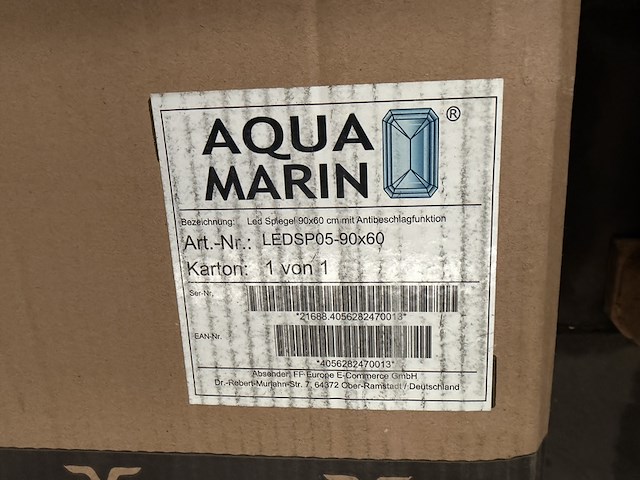 Led badkamerspiegel 90x60 cm a++ dimbaar aquamarin - afbeelding 4 van  5