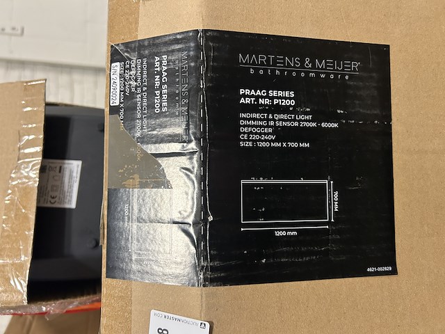 Led badkamerspiegel martens & meijer, p1200 - afbeelding 2 van  3