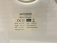 Led badkamerspiegel + verwarming, primabad - afbeelding 4 van  5