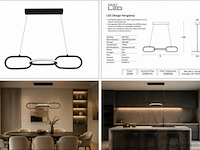 Led design hanglamp 20w – 4000k neutraal wit - zwart – ip20 – empire-20 - afbeelding 5 van  5