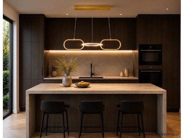 Led design hanglamp 20w – 4000k neutraal wit - zwart – ip20 – empire-20 - afbeelding 3 van  5