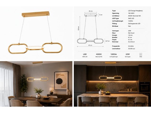 Led design hanglamp 20w – 4000k neutraal wit - zwart – ip20 – empire-20 - afbeelding 5 van  5