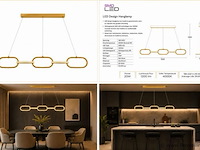 Led design hanglamp 36w – 4000k neutraal wit - rose gold – ip20 – empire-36 - afbeelding 5 van  5