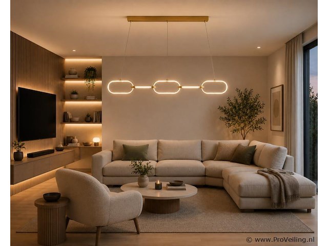 Led design hanglamp 36w – 4000k neutraal wit - rose gold – ip20 – empire-36 - afbeelding 3 van  5
