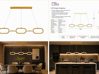 Led design hanglamp 36w – 4000k neutraal wit - rose gold – ip20 – empire-36 - afbeelding 5 van  5