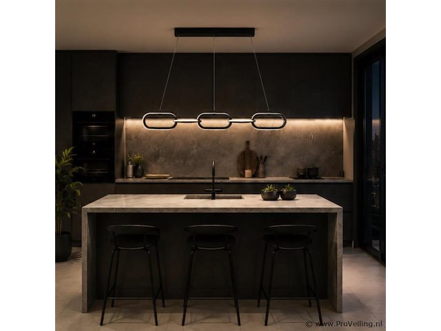 Led design hanglamp 36w – 4000k neutraal wit - zwart – ip20 – empire-36 - afbeelding 3 van  5