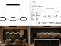 Led design hanglamp 36w – 4000k neutraal wit - zwart – ip20 – empire-36 - afbeelding 5 van  5