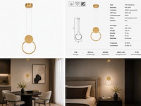 Led hanglamp 11w – 4000k neutraal wit - goud – ip20 – forever - afbeelding 5 van  5