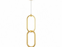 Led hanglamp 12w – 4000k neutraal wit - goud – ip20 – santana - afbeelding 2 van  5