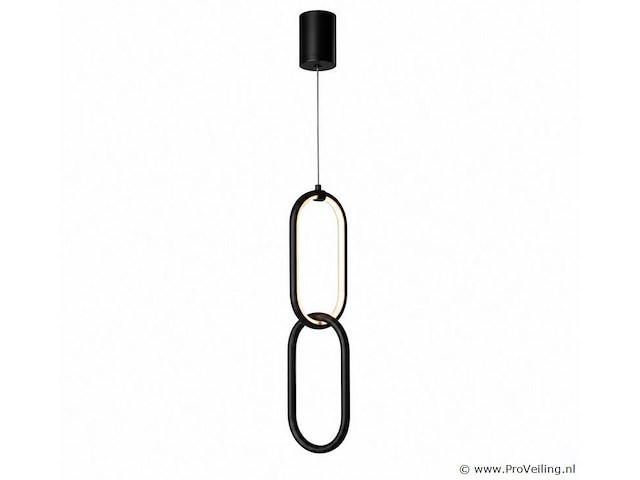 Led hanglamp 12w – 4000k neutraal wit - zwart – ip20 – santana - afbeelding 2 van  5