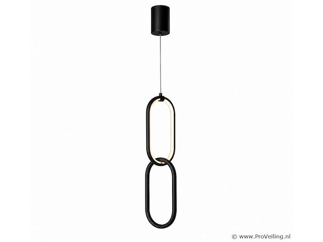 Led hanglamp 12w – 4000k neutraal wit - zwart – ip20 – santana - afbeelding 2 van  5