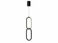 Led hanglamp 12w – 4000k neutraal wit - zwart – ip20 – santana - afbeelding 2 van  5