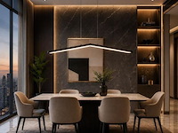 Led hanglamp 16w – 4000k neutraal wit - zwart – ip20 – edmond-16 - afbeelding 3 van  5