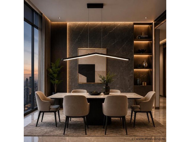 Led hanglamp 16w – 4000k neutraal wit - zwart – ip20 – edmond-16 - afbeelding 3 van  5