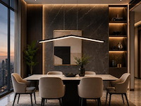 Led hanglamp 16w – 4000k neutraal wit - zwart – ip20 – edmond-16 - afbeelding 3 van  5
