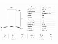 Led hanglamp 16w – 4000k neutraal wit - zwart – ip20 – edmond-16 - afbeelding 3 van  8