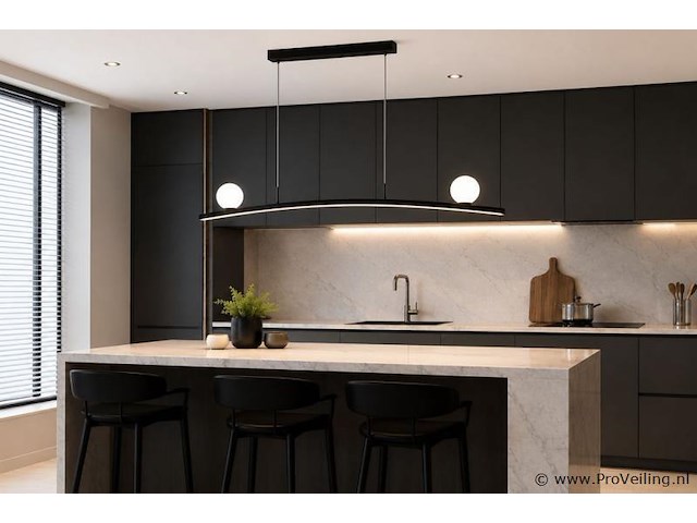 Led hanglamp 28w – 4000k neutraal wit - zwart – ip20 – invicta-28 - afbeelding 3 van  5