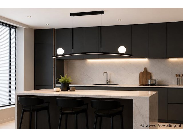 Led hanglamp 28w – 4000k neutraal wit - zwart – ip20 – invicta-28 - afbeelding 1 van  5