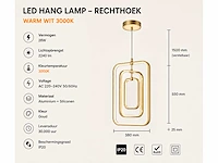 Led hanglamp – 45w – goud – in hoogte verstelbaar – 5835/3 - afbeelding 3 van  4