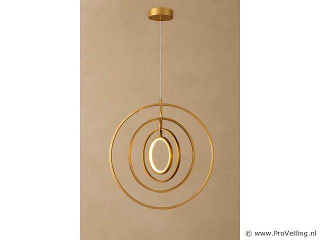 Led hanglamp – 5831/4 – 45w – goud – in hoogte verstelbaar – rechthoekig design - afbeelding 2 van  3