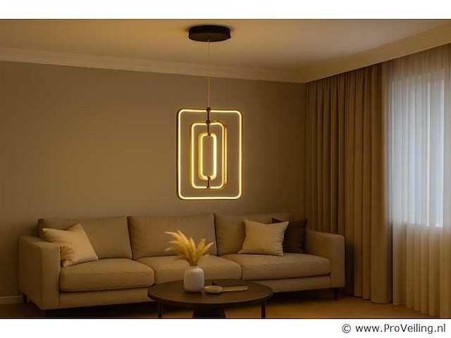 Led hanglamp – 5835/3 – 45w – goud – in hoogte verstelbaar – rechthoekig ontwerp - afbeelding 1 van  3