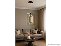 Led hanglamp – 5835/3 – 45w – goud – in hoogte verstelbaar – rechthoekig ontwerp - afbeelding 2 van  3