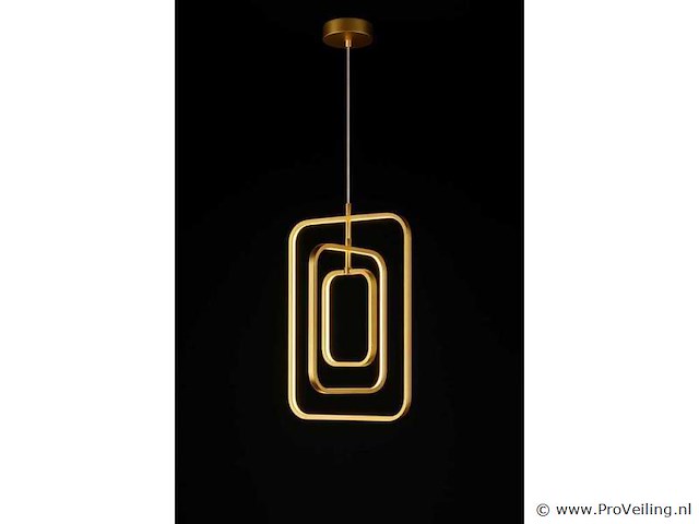 Led hanglamp – 5835/3 – 45w – goud – in hoogte verstelbaar – rechthoekig ontwerp - afbeelding 3 van  3