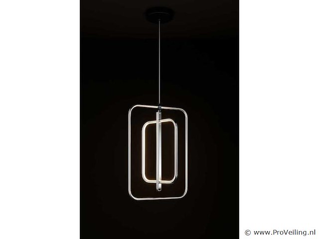 Led hanglamp – 5835/3 – 45w – zilver – in hoogte verstelbaar – rechthoekig design - afbeelding 2 van  3