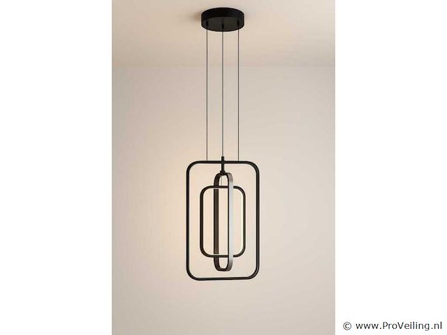 Led hanglamp – 5835/3 – 45w – zwart – in hoogte verstelbaar – rechthoekig design - afbeelding 3 van  3