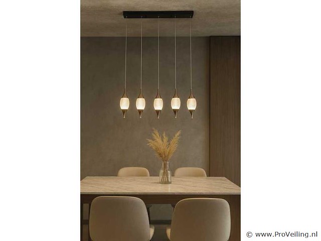 Led hanglamp – b040/5 – 3000k – warm wit – 600 mm – in hoogte verstelbaar – zilver - afbeelding 4 van  4