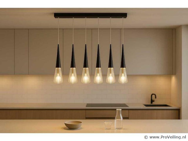 Led hanglamp – b043/5 – 3000k – warm wit – 600 mm – in hoogte verstelbaar – zilver - afbeelding 1 van  4