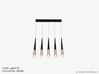 Led hanglamp – b043/5 – 3000k – warm wit – 600 mm – in hoogte verstelbaar – zilver - afbeelding 3 van  4