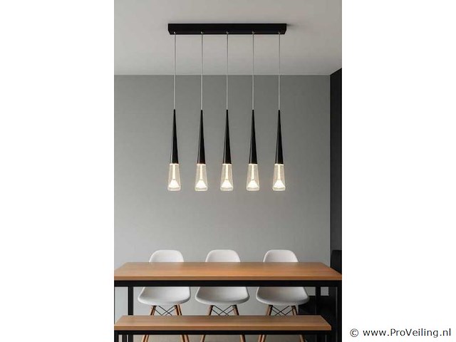 Led hanglamp – b043/5 – 3000k – warm wit – 600 mm – in hoogte verstelbaar – zilver - afbeelding 4 van  4