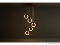 Led hanglamp – b052/6 – 3000k – warm wit – ø350 mm – in hoogte verstelbaar – zilver - afbeelding 1 van  3