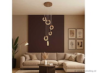 Led hanglamp – b052/6 – 3000k – warm wit – ø350 mm – in hoogte verstelbaar – zilver - afbeelding 2 van  3