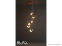 Led hanglamp – b053/6 – 3000k – warm wit – ø350 mm – in hoogte verstelbaar – zilver - afbeelding 2 van  3