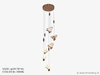 Led hanglamp – b053/6 – 3000k – warm wit – ø350 mm – in hoogte verstelbaar – zilver - afbeelding 3 van  3