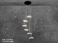 Led hanglamp – b060/6 – 3000k – warm wit – ø350 mm – in hoogte verstelbaar – zilver - afbeelding 4 van  4