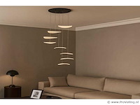 Led hanglamp – b060/8 – 3000k – warm wit – ø400 mm – in hoogte verstelbaar – zilver - afbeelding 1 van  3