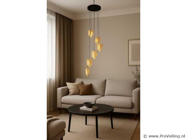 Led hanglamp – b063/6 – 3000k – warm wit – ø350 mm – in hoogte verstelbaar – zilver - afbeelding 2 van  5