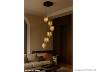 Led hanglamp – b063/6 – 3000k – warm wit – ø350 mm – in hoogte verstelbaar – zilver - afbeelding 3 van  5