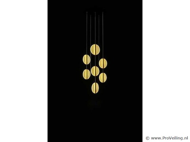 Led hanglamp – b067/7 – 3000k – warm wit – ø400 mm – in hoogte verstelbaar – zilver - afbeelding 3 van  4